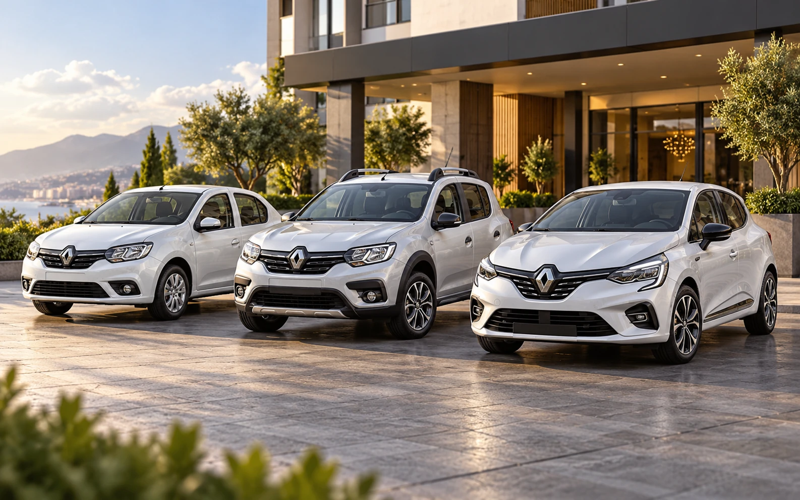Renault Symbol, Dacia Stepway et Renault Clio 5 — visuel publicitaire fourni par le client